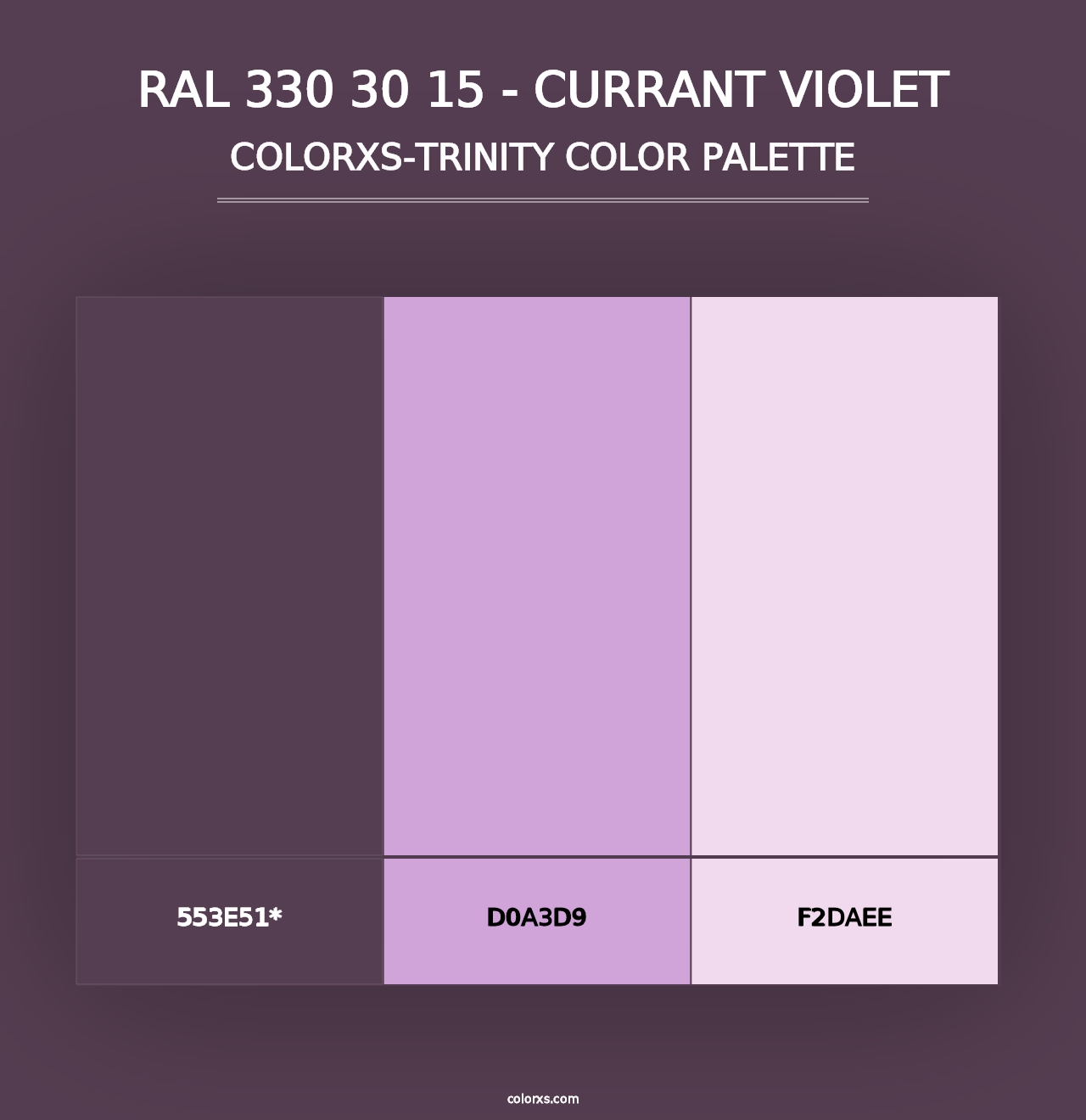 RAL 330 30 15 - Currant Violet - Colorxs Trinity Palette