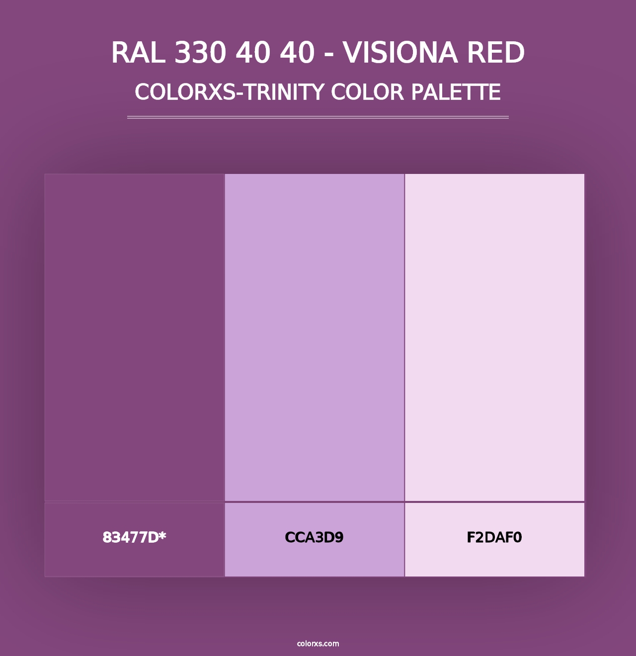 RAL 330 40 40 - Visiona Red - Colorxs Trinity Palette