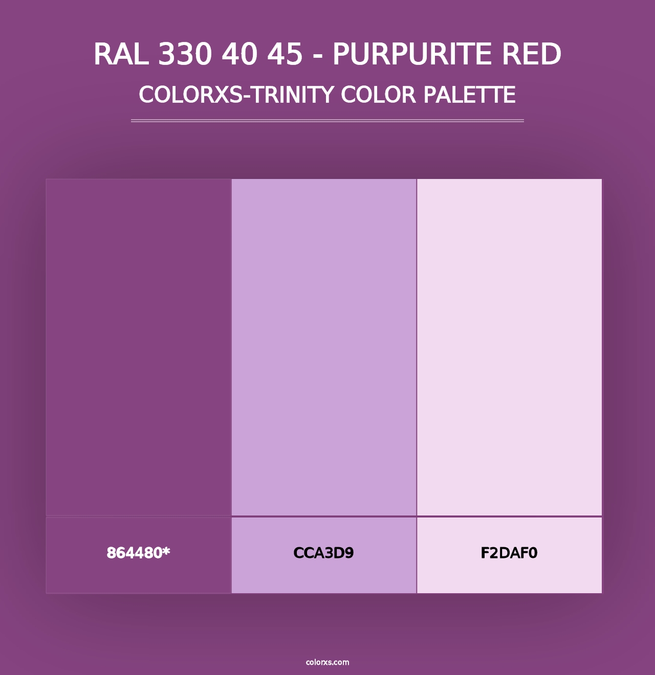 RAL 330 40 45 - Purpurite Red - Colorxs Trinity Palette