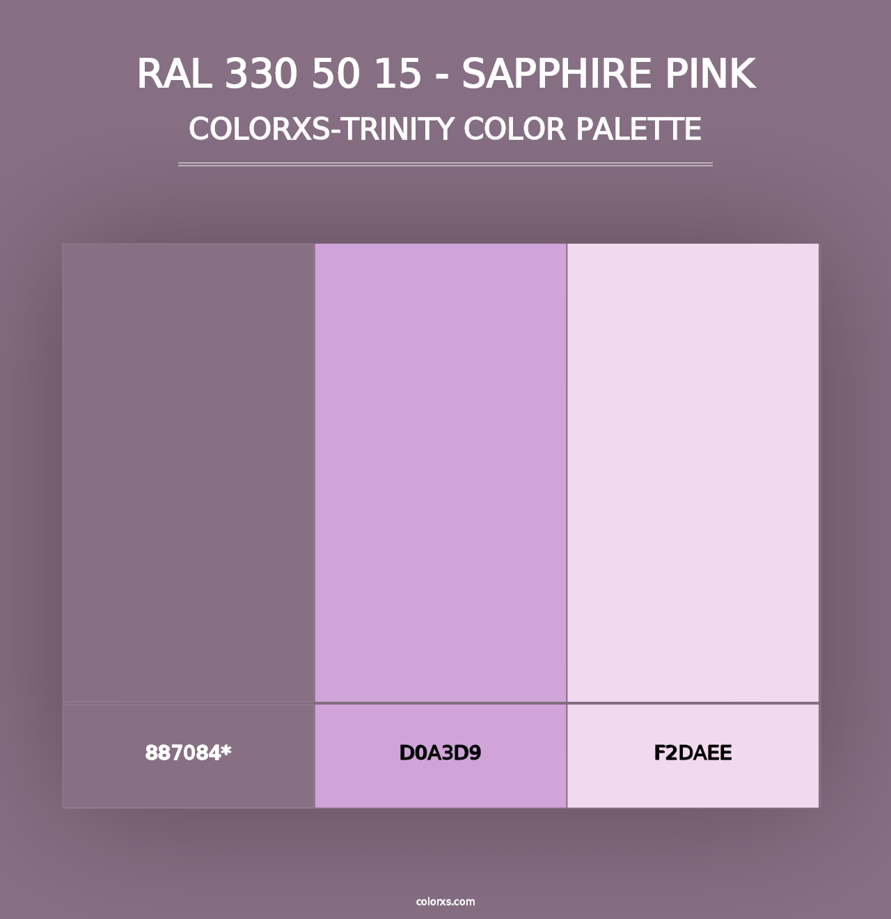 RAL 330 50 15 - Sapphire Pink - Colorxs Trinity Palette