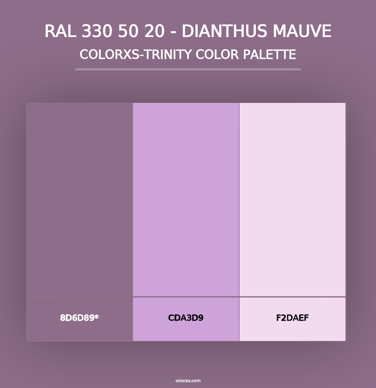 RAL 330 50 20 - Dianthus Mauve - Colorxs Trinity Palette