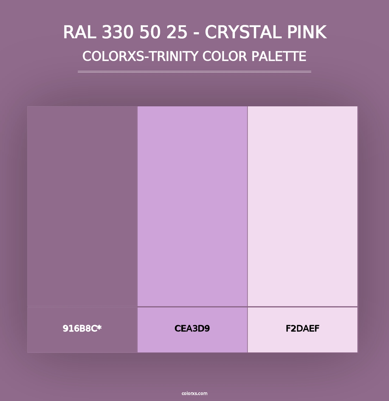 RAL 330 50 25 - Crystal Pink - Colorxs Trinity Palette