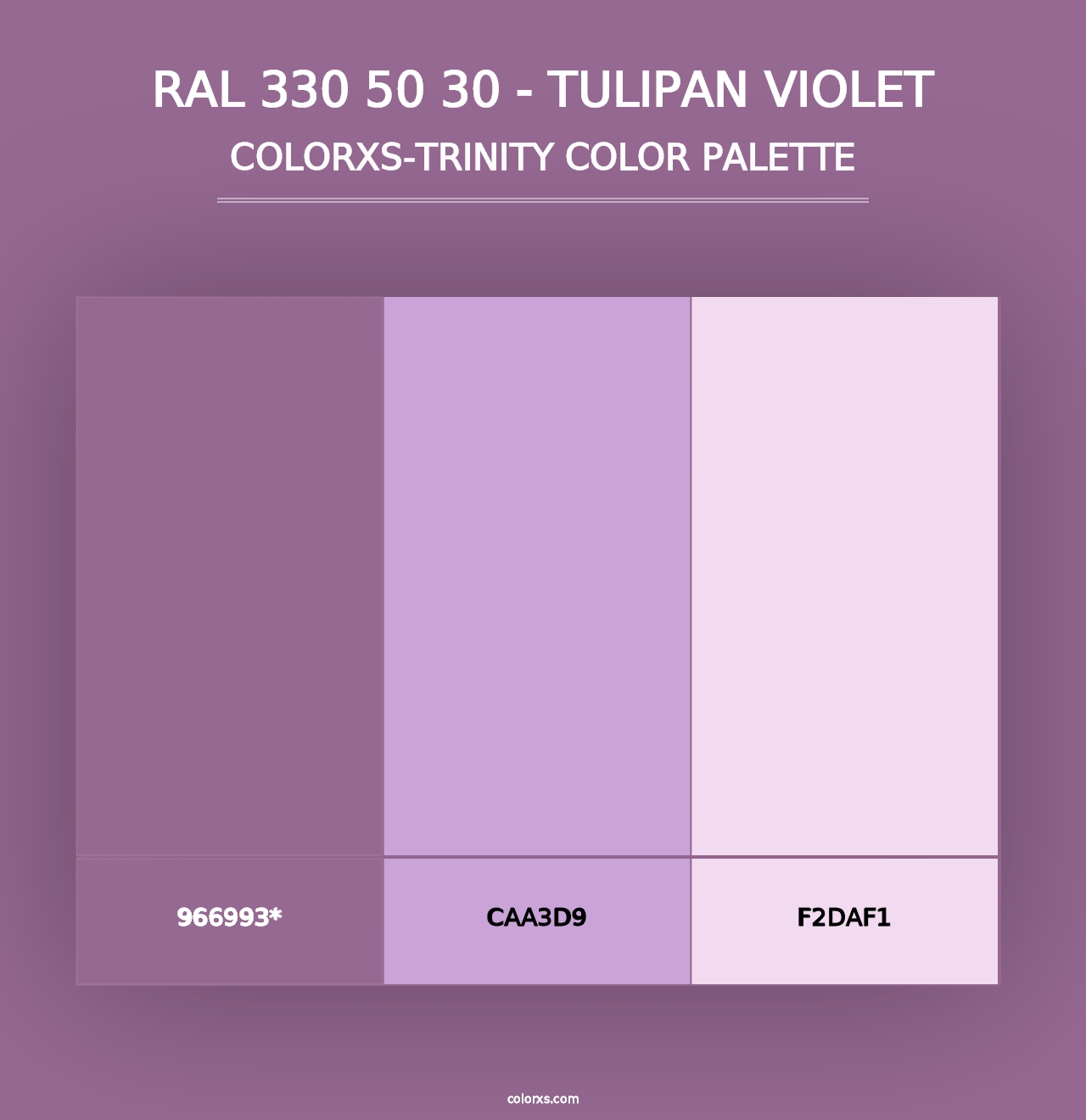 RAL 330 50 30 - Tulipan Violet - Colorxs Trinity Palette