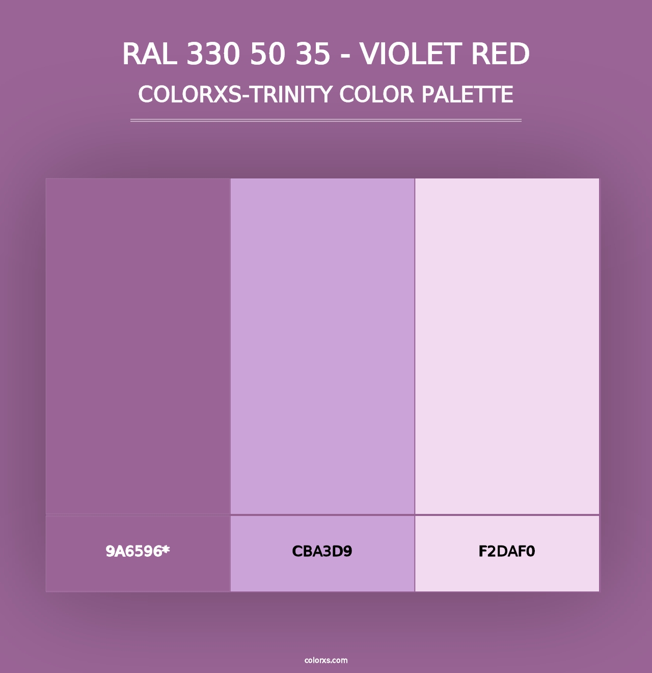 RAL 330 50 35 - Violet Red - Colorxs Trinity Palette