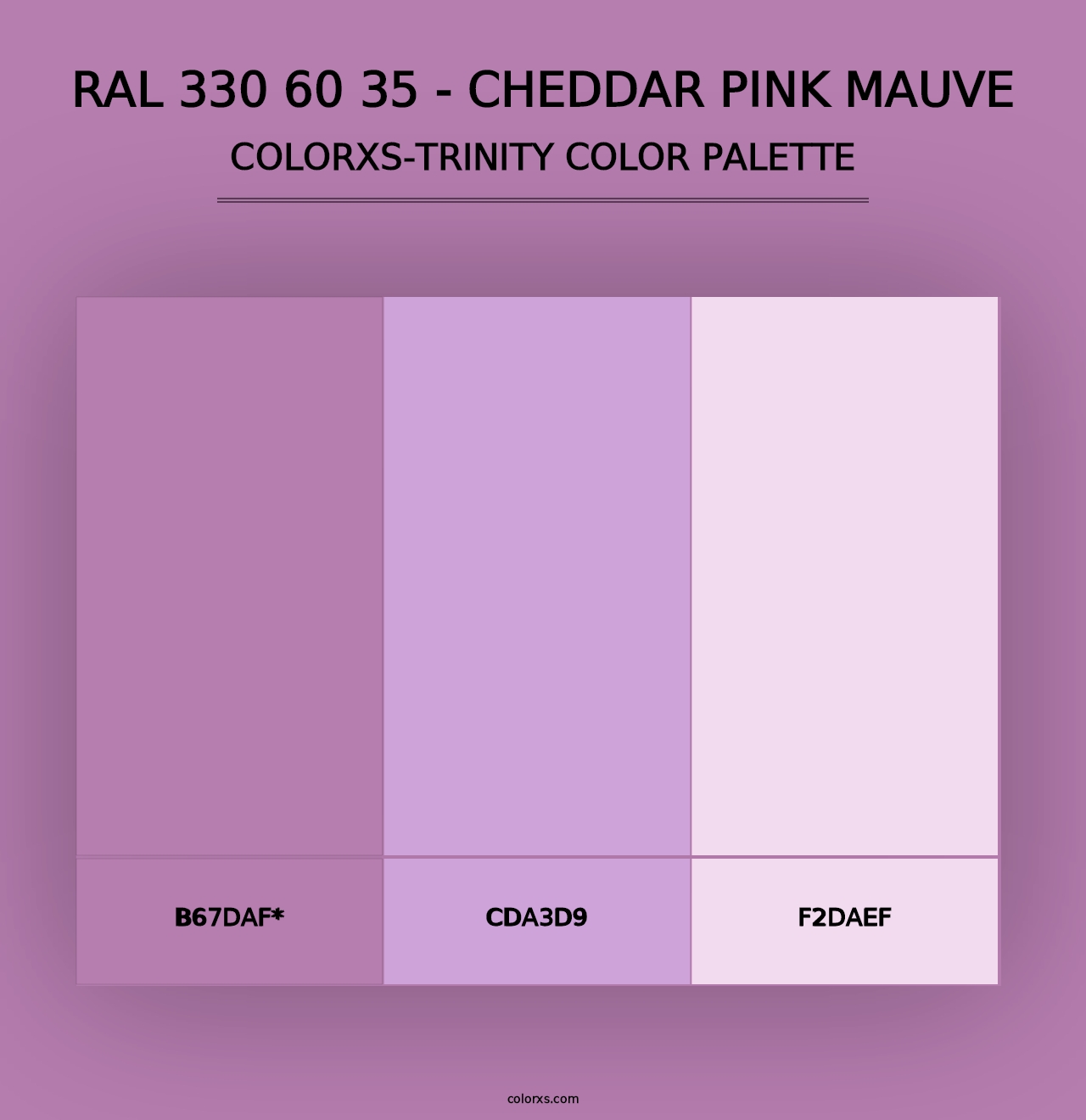 RAL 330 60 35 - Cheddar Pink Mauve - Colorxs Trinity Palette