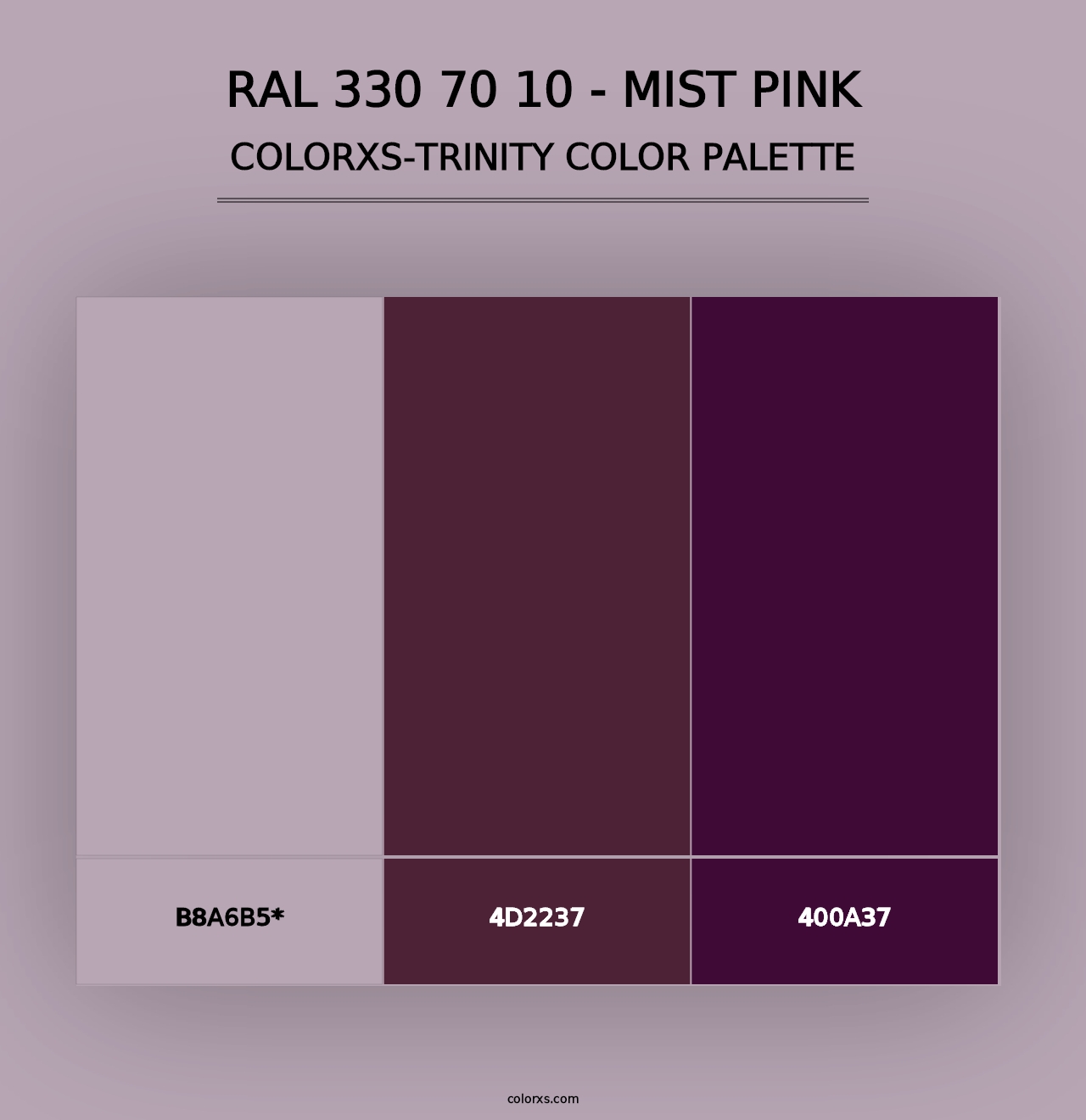 RAL 330 70 10 - Mist Pink - Colorxs Trinity Palette