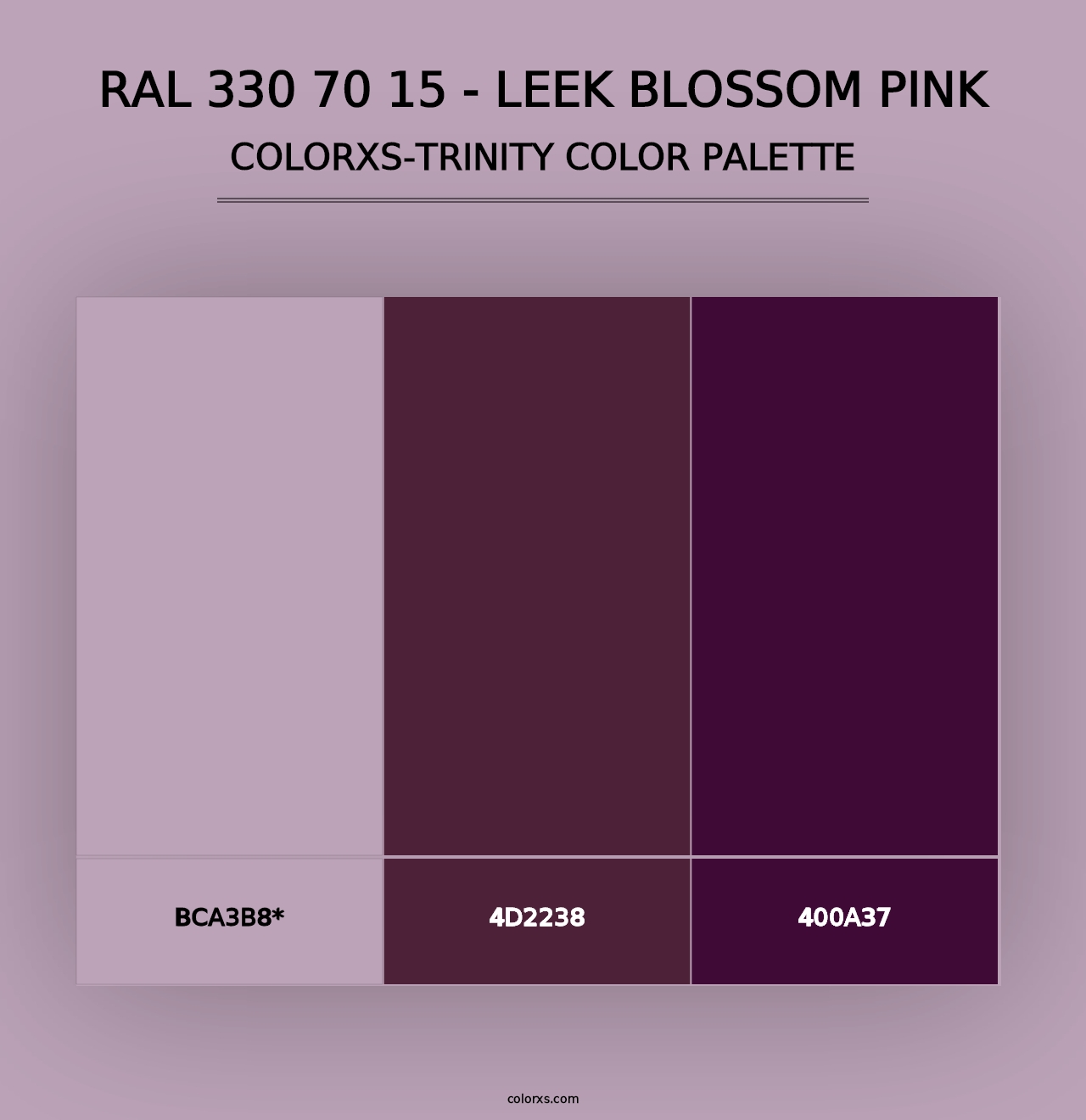 RAL 330 70 15 - Leek Blossom Pink - Colorxs Trinity Palette