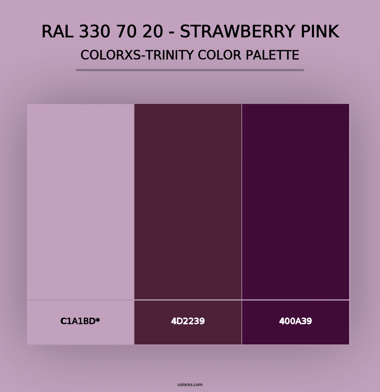 RAL 330 70 20 - Strawberry Pink - Colorxs Trinity Palette