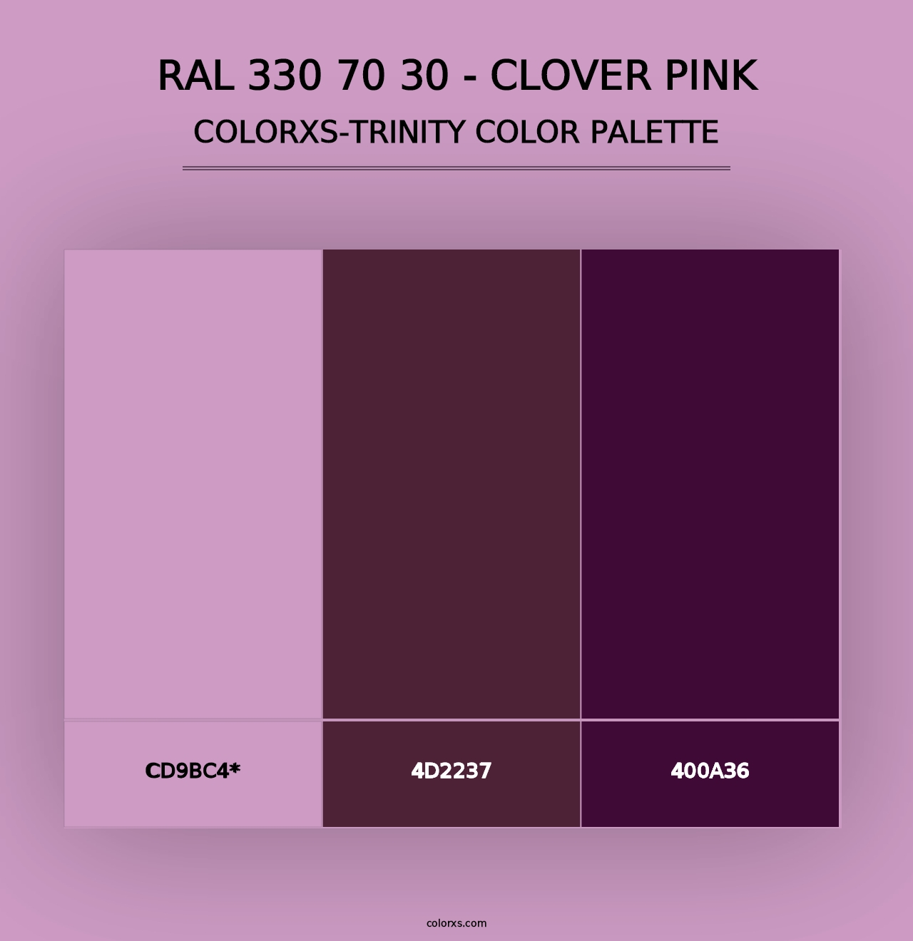 RAL 330 70 30 - Clover Pink - Colorxs Trinity Palette