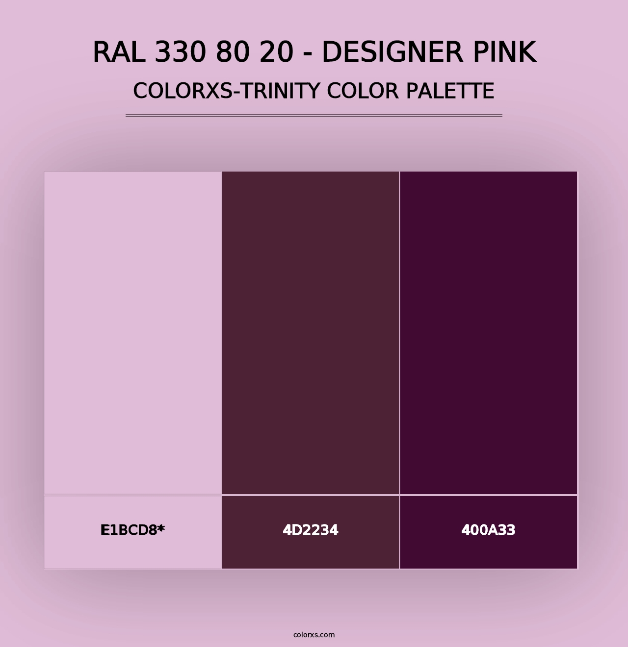 RAL 330 80 20 - Designer Pink - Colorxs Trinity Palette