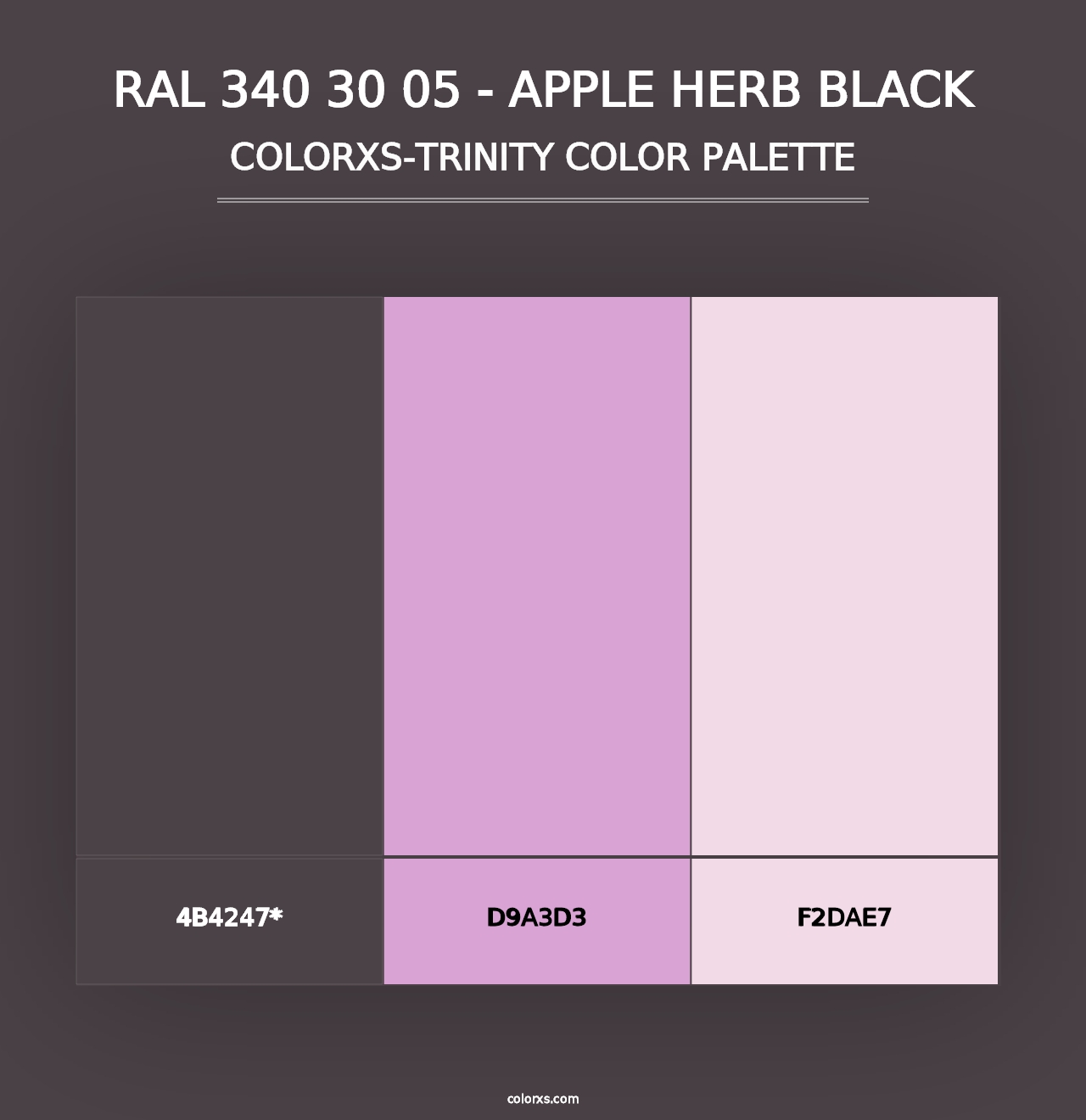 RAL 340 30 05 - Apple Herb Black - Colorxs Trinity Palette