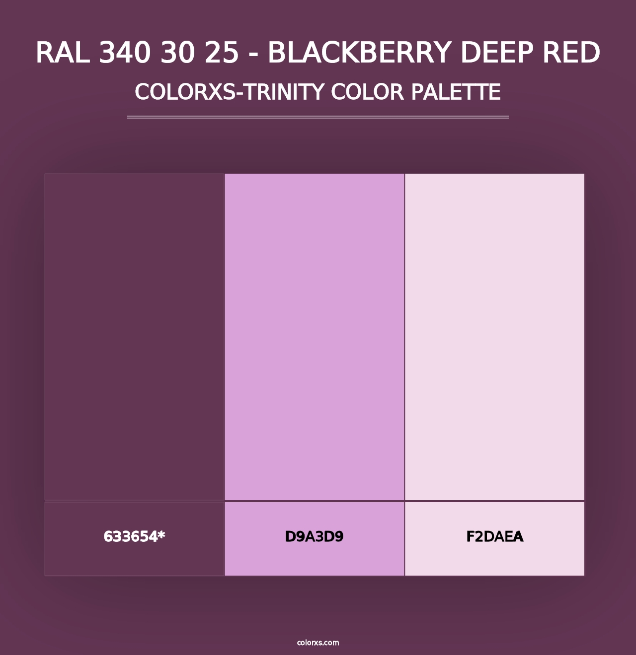 RAL 340 30 25 - Blackberry Deep Red - Colorxs Trinity Palette