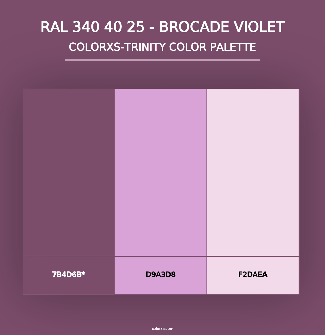 RAL 340 40 25 - Brocade Violet - Colorxs Trinity Palette