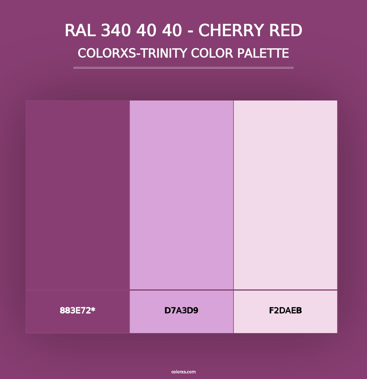 RAL 340 40 40 - Cherry Red - Colorxs Trinity Palette