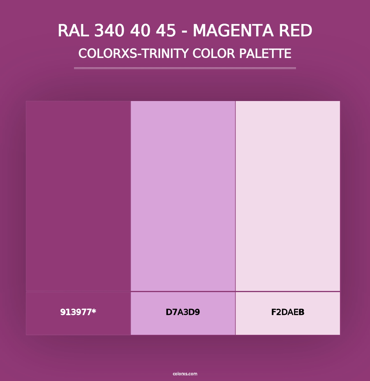 RAL 340 40 45 - Magenta Red - Colorxs Trinity Palette