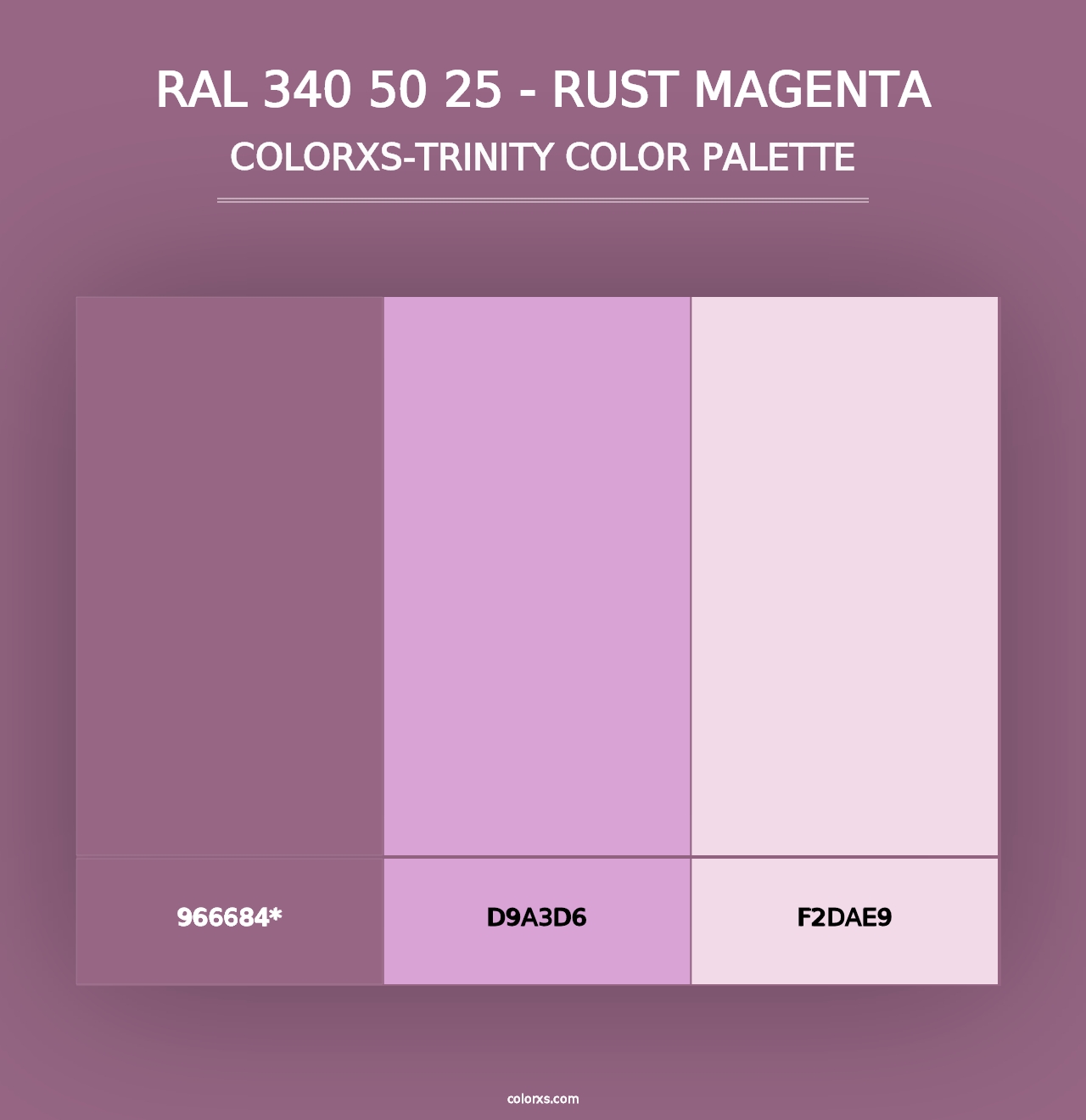 RAL 340 50 25 - Rust Magenta - Colorxs Trinity Palette