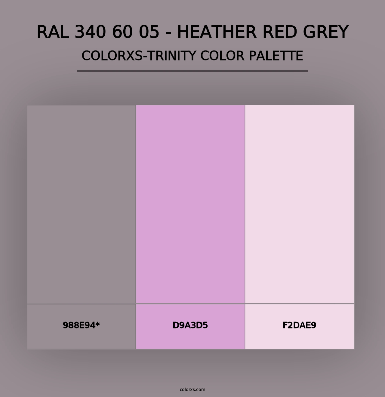 RAL 340 60 05 - Heather Red Grey - Colorxs Trinity Palette