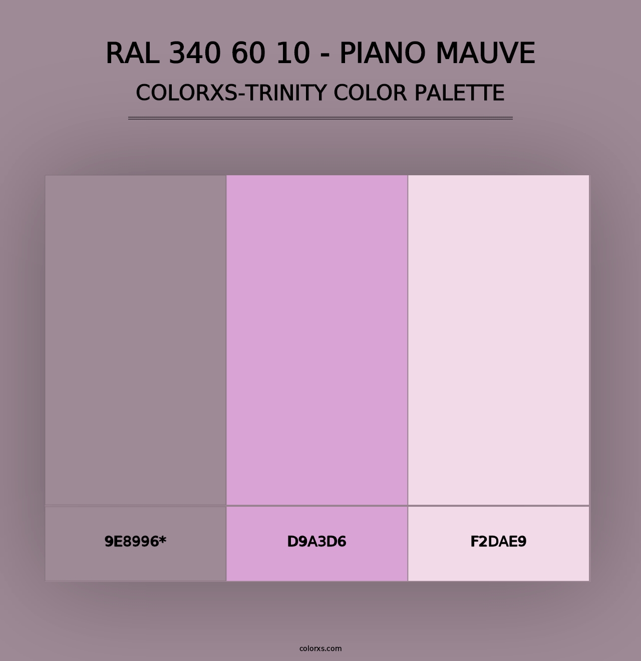 RAL 340 60 10 - Piano Mauve - Colorxs Trinity Palette