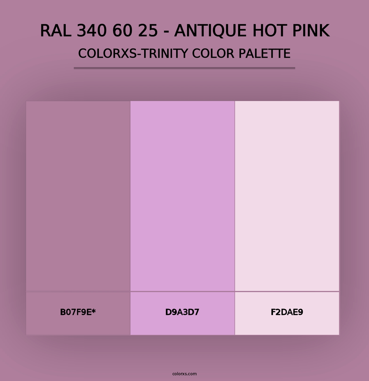 RAL 340 60 25 - Antique Hot Pink - Colorxs Trinity Palette