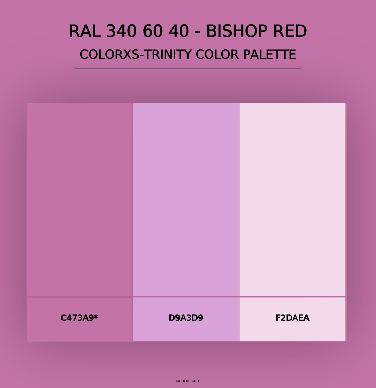 RAL 340 60 40 - Bishop Red - Colorxs Trinity Palette