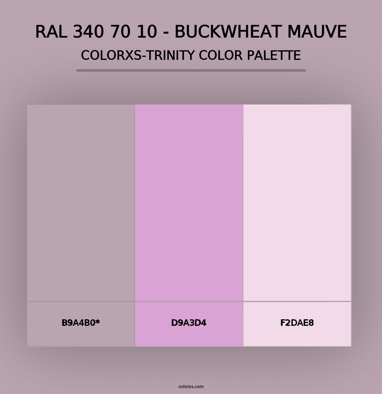 RAL 340 70 10 - Buckwheat Mauve - Colorxs Trinity Palette