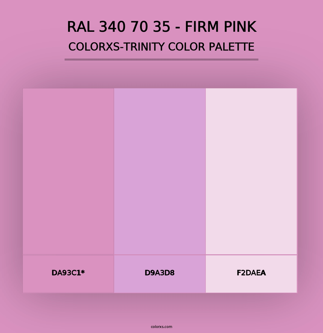 RAL 340 70 35 - Firm Pink - Colorxs Trinity Palette