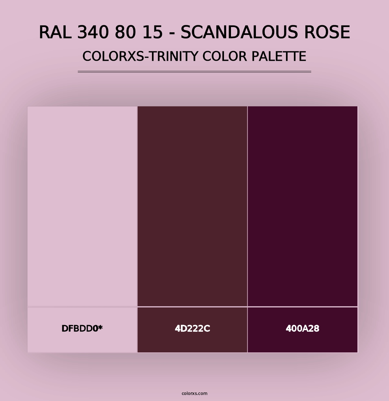 RAL 340 80 15 - Scandalous Rose - Colorxs Trinity Palette