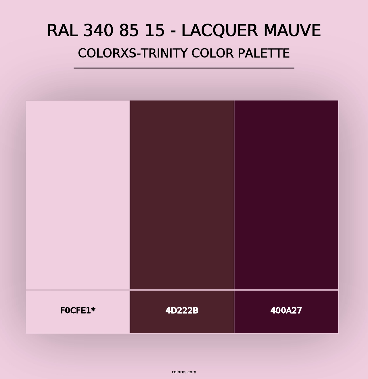 RAL 340 85 15 - Lacquer Mauve - Colorxs Trinity Palette