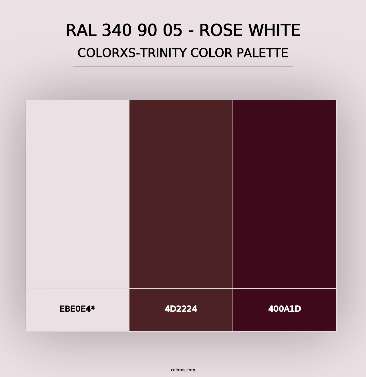 RAL 340 90 05 - Rose White - Colorxs Trinity Palette