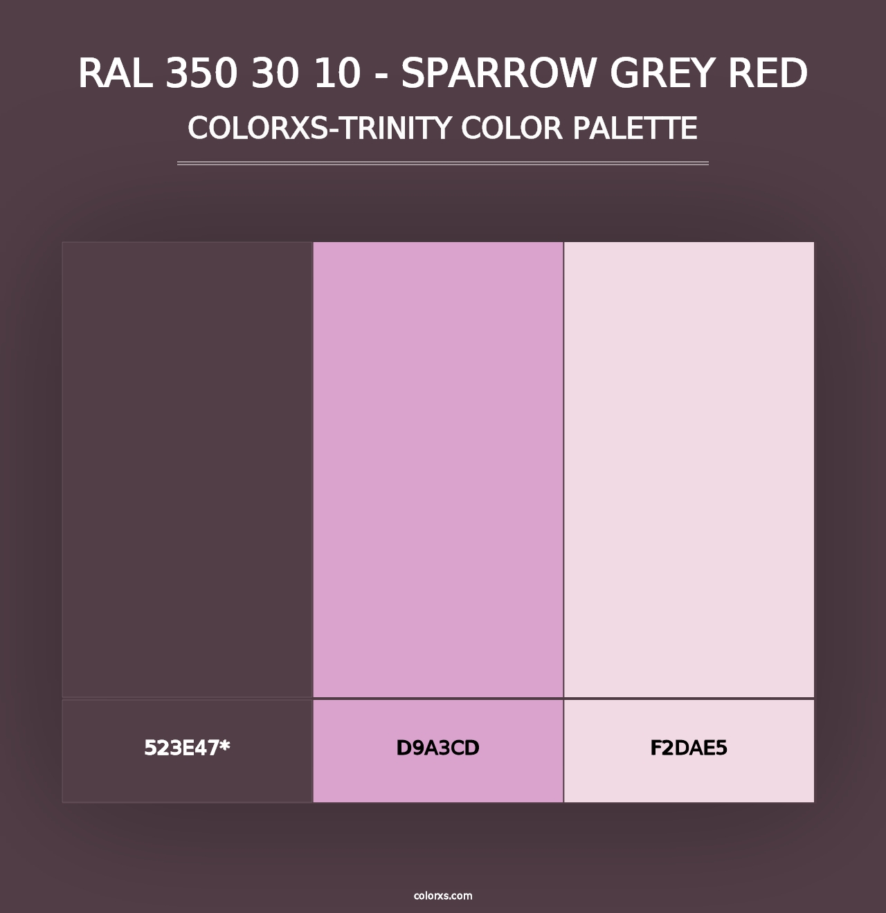 RAL 350 30 10 - Sparrow Grey Red - Colorxs Trinity Palette