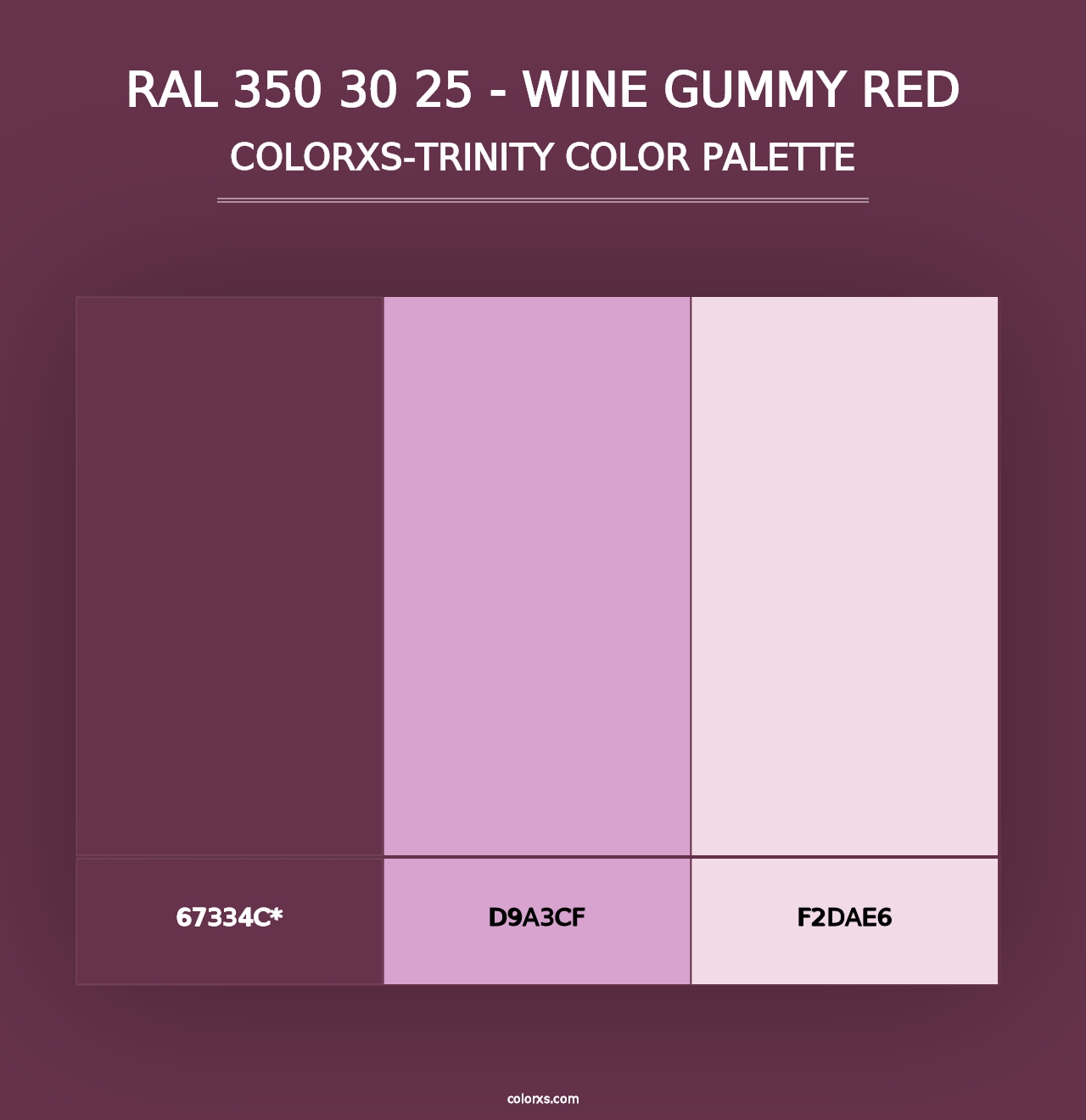 RAL 350 30 25 - Wine Gummy Red - Colorxs Trinity Palette