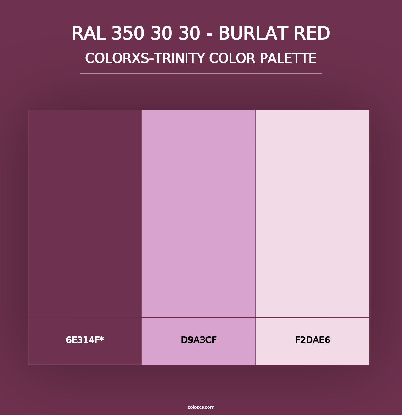 RAL 350 30 30 - Burlat Red - Colorxs Trinity Palette