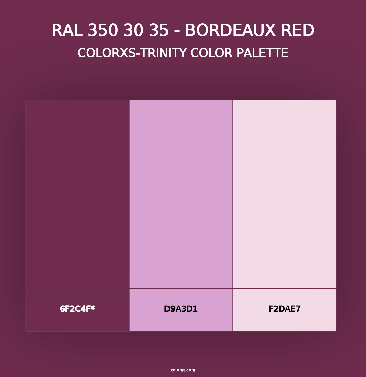 RAL 350 30 35 - Bordeaux Red - Colorxs Trinity Palette