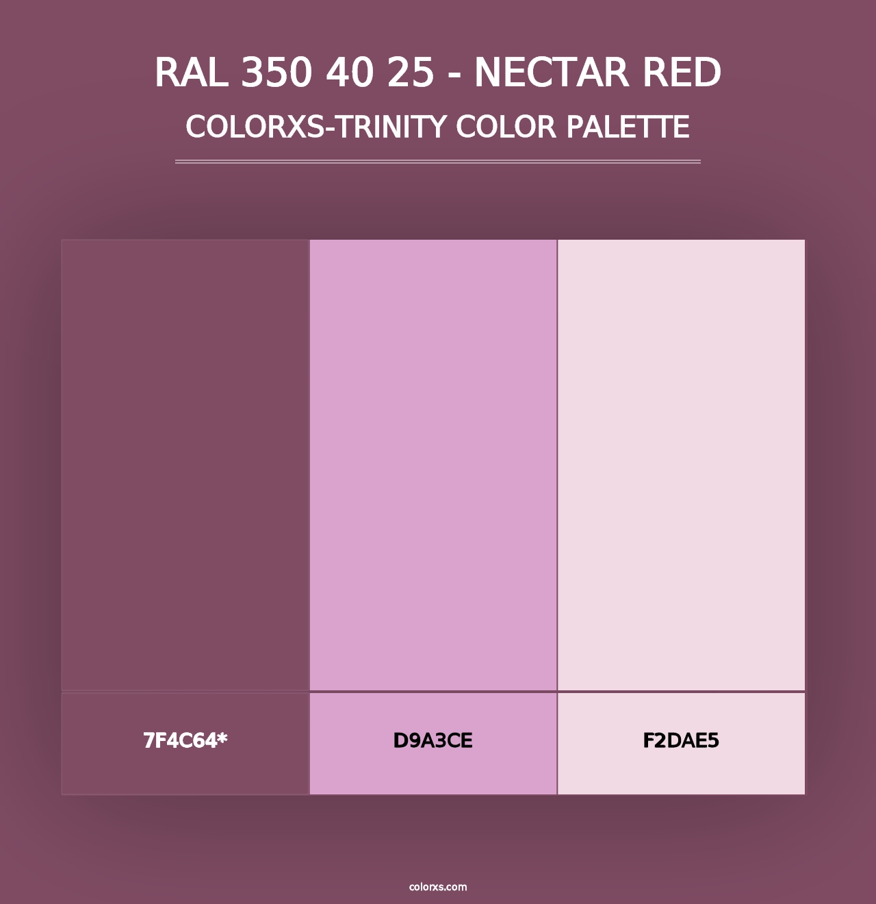 RAL 350 40 25 - Nectar Red - Colorxs Trinity Palette