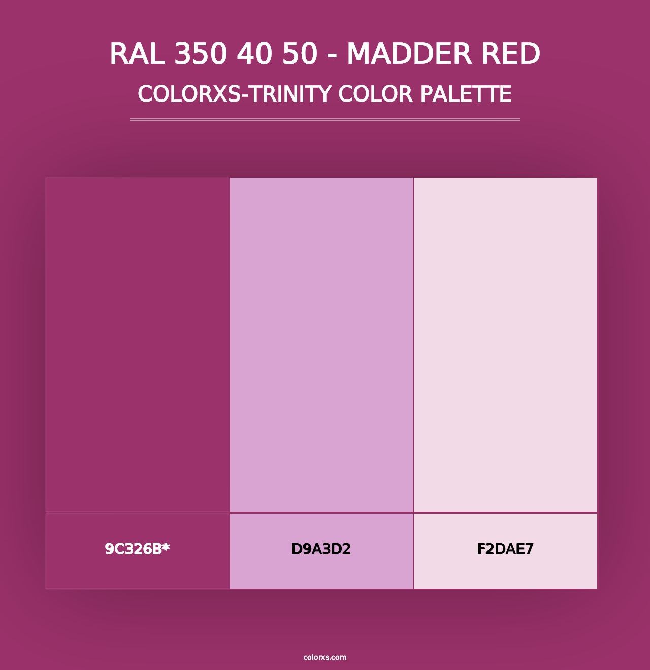 RAL 350 40 50 - Madder Red - Colorxs Trinity Palette