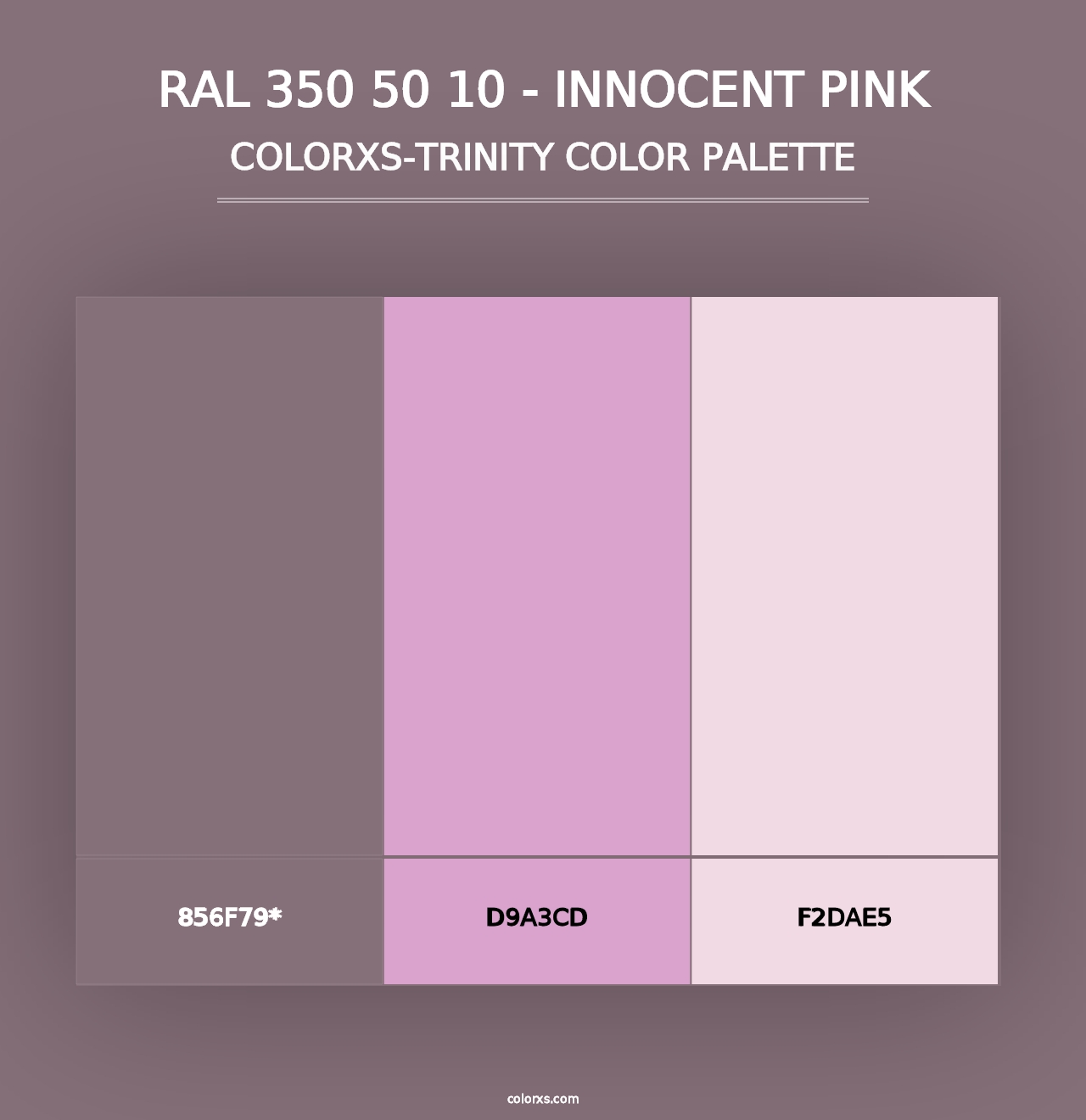 RAL 350 50 10 - Innocent Pink - Colorxs Trinity Palette