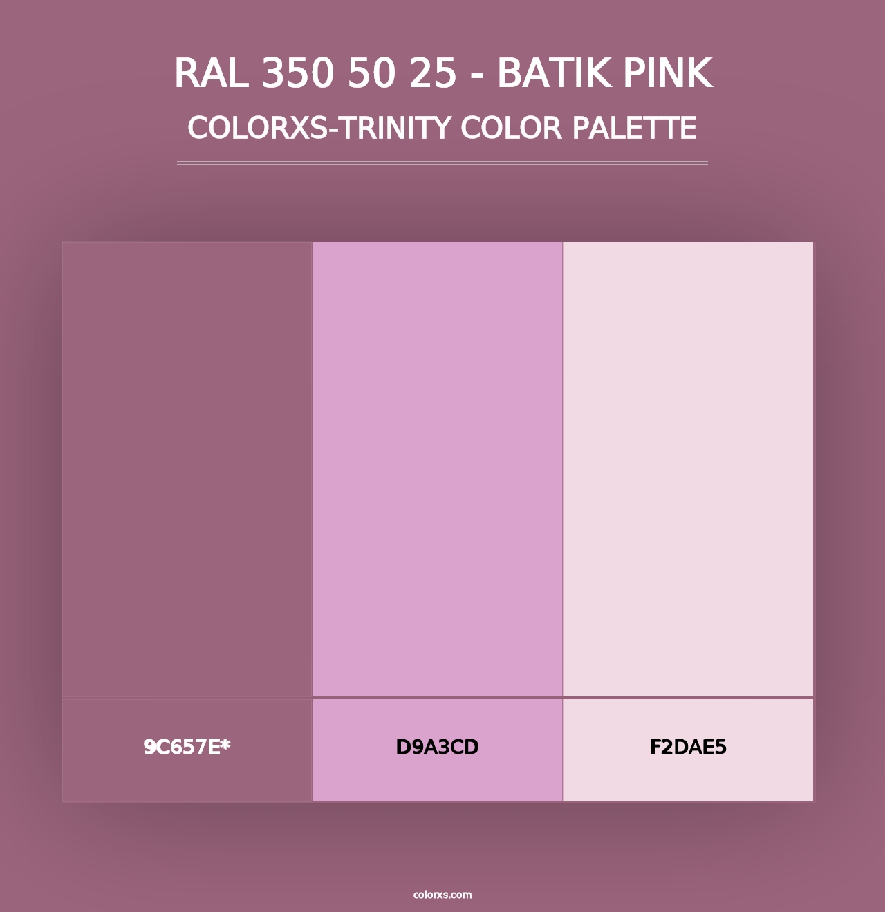 RAL 350 50 25 - Batik Pink - Colorxs Trinity Palette