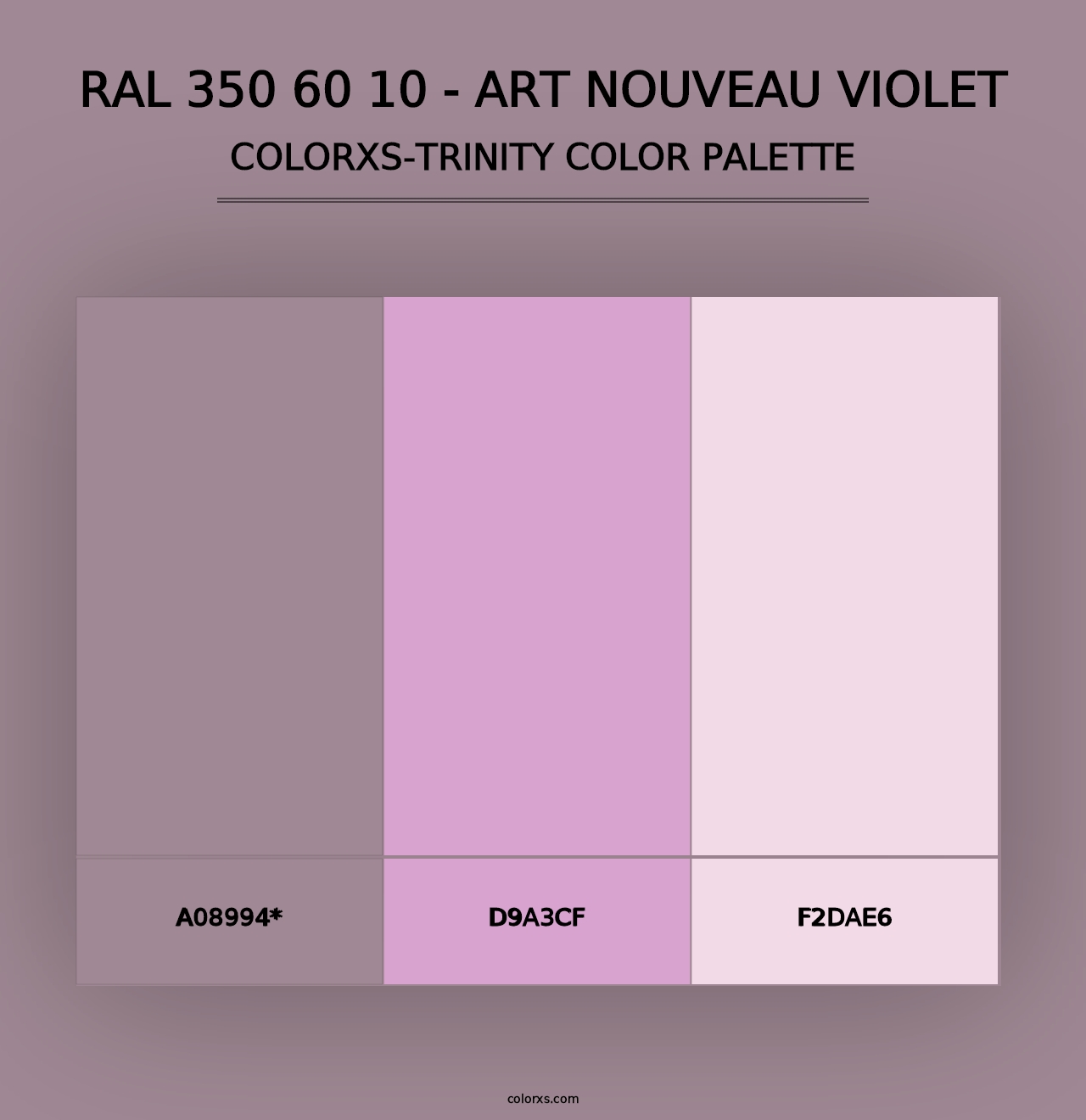 RAL 350 60 10 - Art Nouveau Violet - Colorxs Trinity Palette