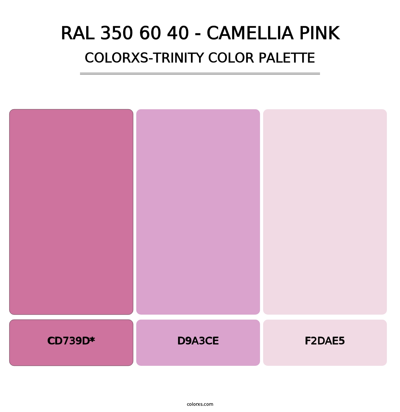 RAL 350 60 40 - Camellia Pink - Colorxs Trinity Palette