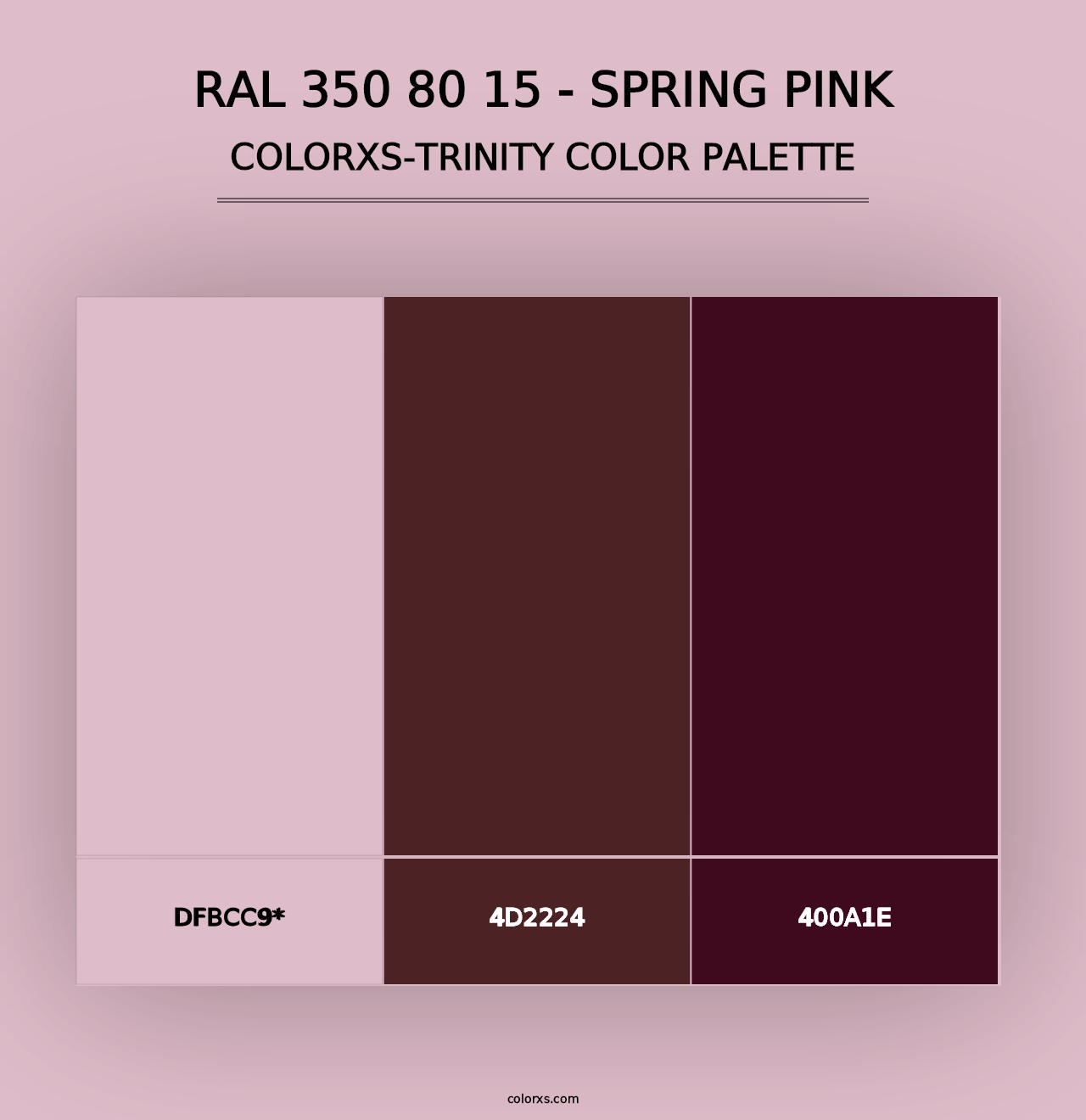 RAL 350 80 15 - Spring Pink - Colorxs Trinity Palette