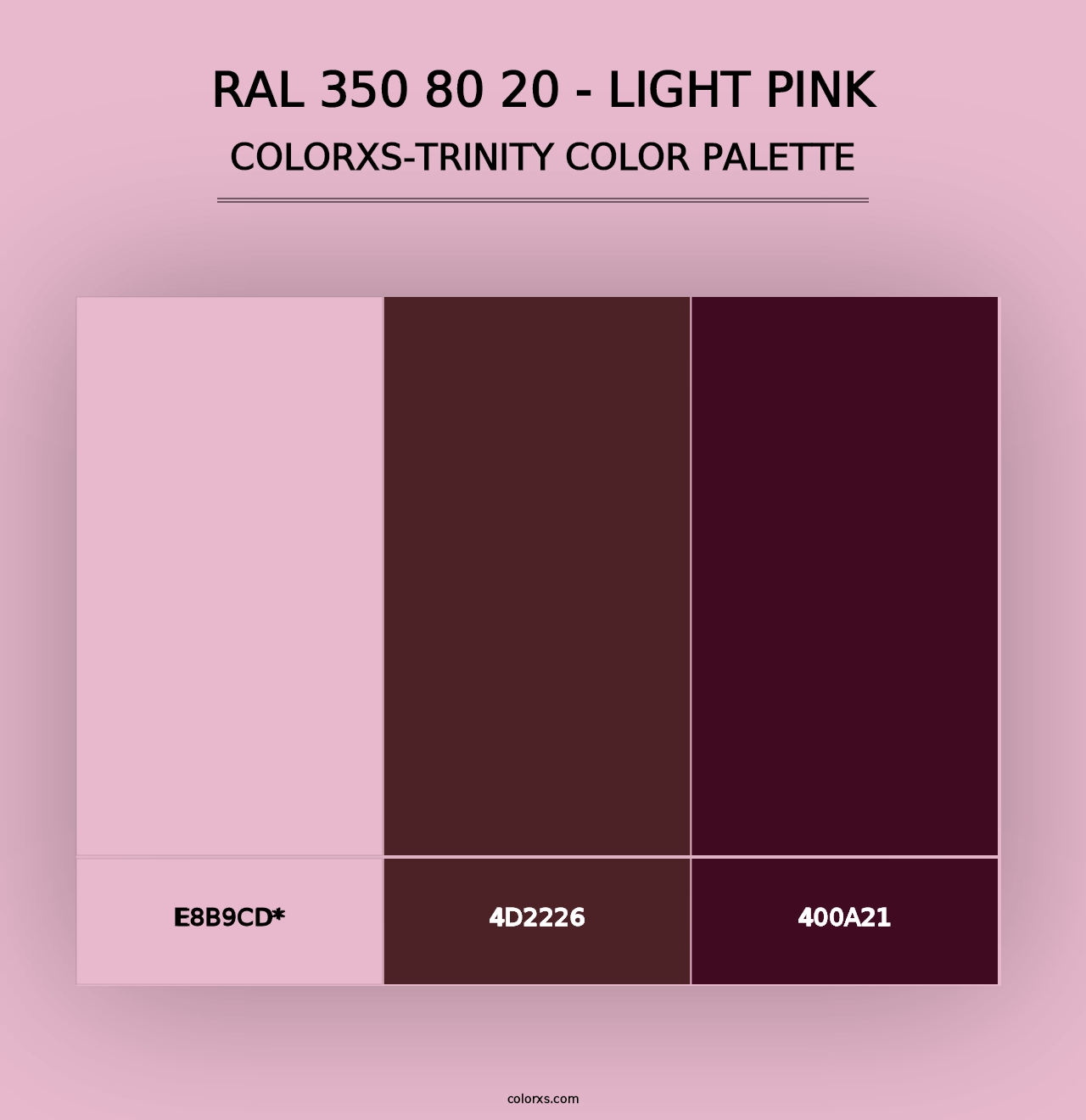 RAL 350 80 20 - Light Pink - Colorxs Trinity Palette