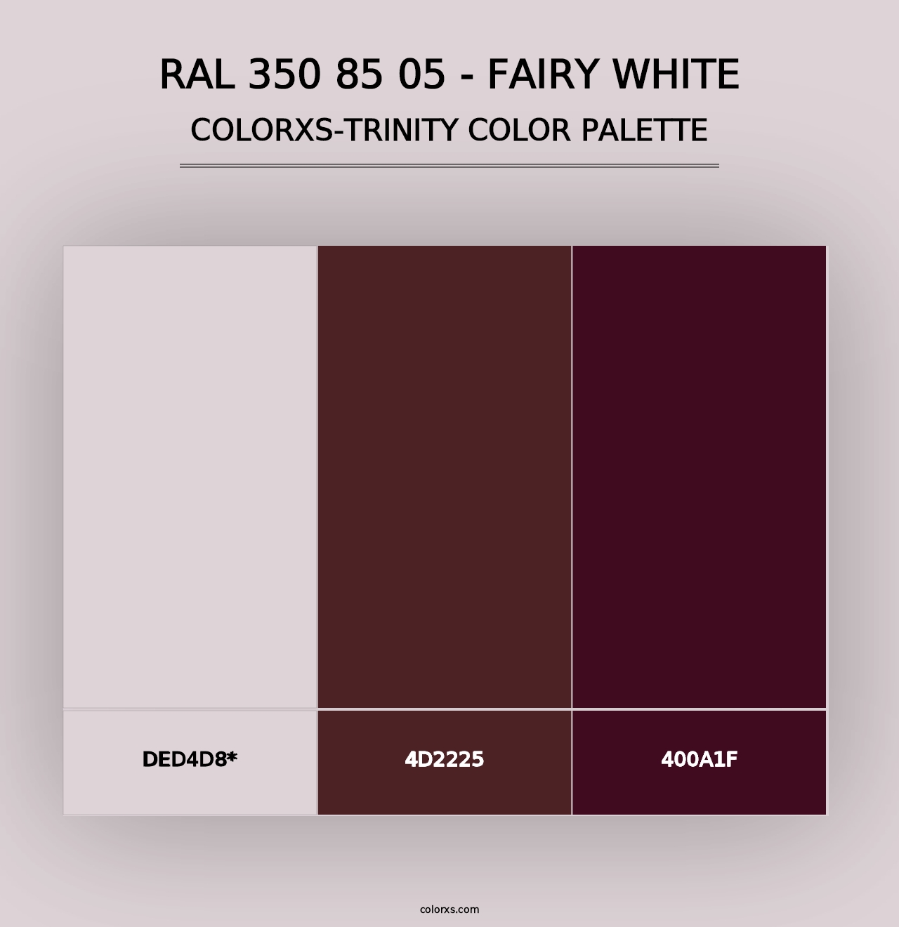 RAL 350 85 05 - Fairy White - Colorxs Trinity Palette