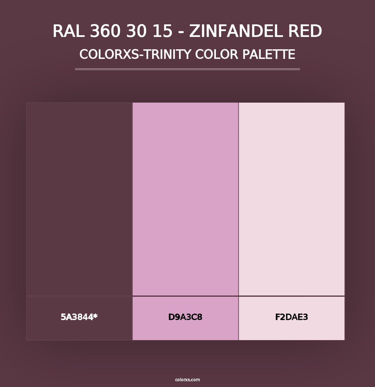 RAL 360 30 15 - Zinfandel Red - Colorxs Trinity Palette