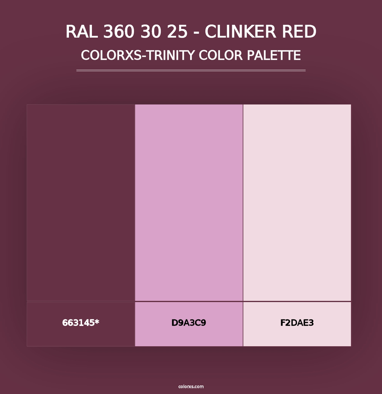 RAL 360 30 25 - Clinker Red - Colorxs Trinity Palette