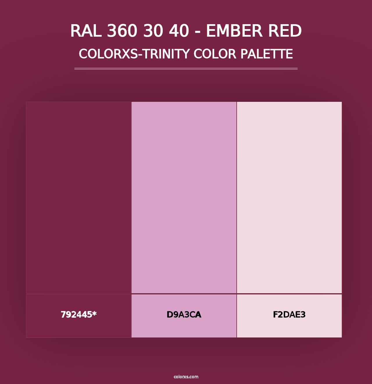 RAL 360 30 40 - Ember Red - Colorxs Trinity Palette