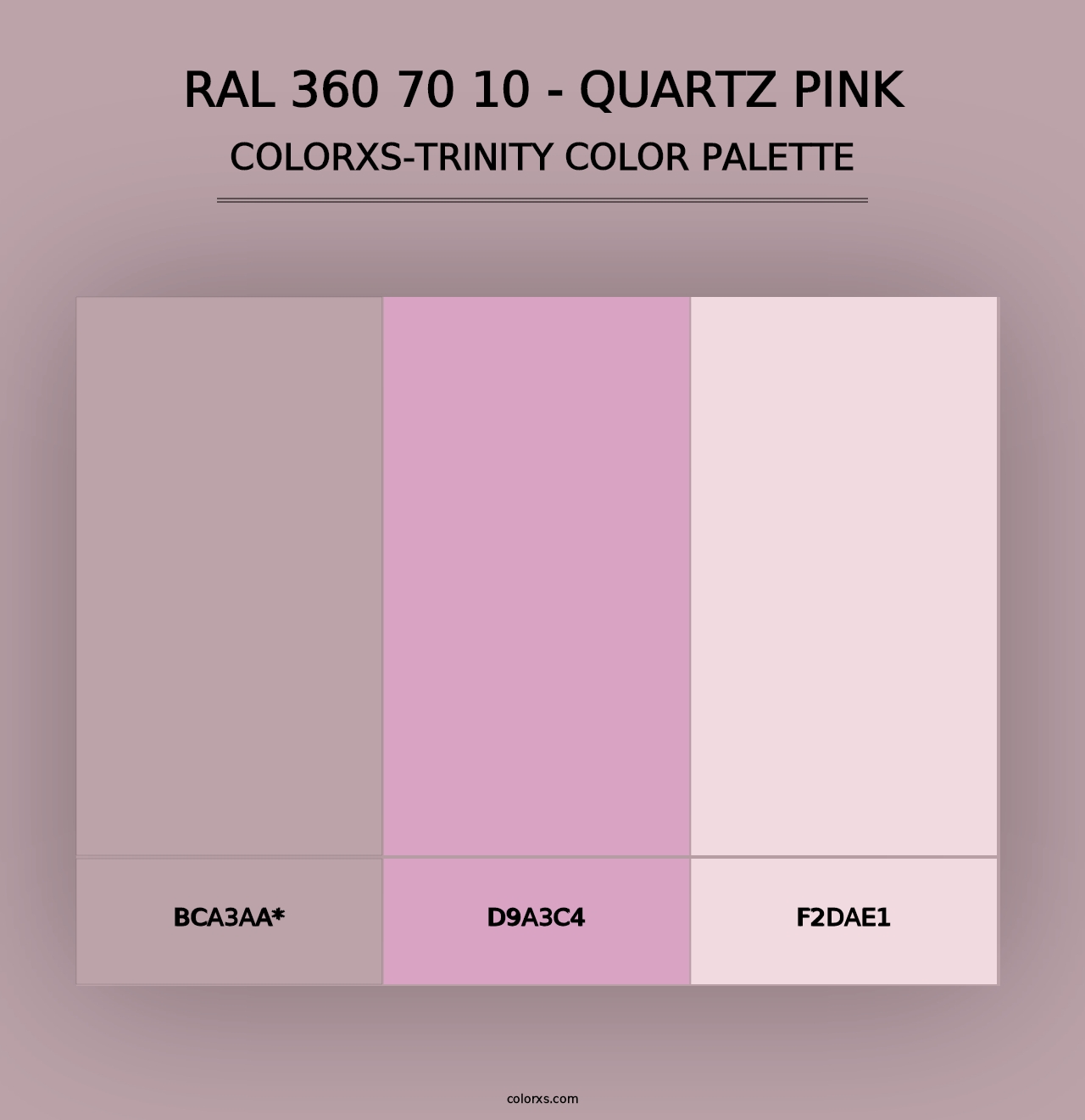 RAL 360 70 10 - Quartz Pink - Colorxs Trinity Palette