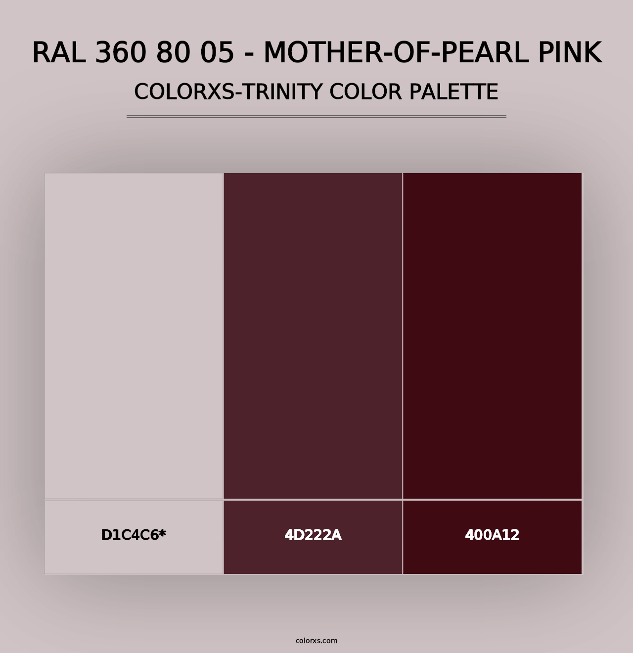 RAL 360 80 05 - Mother-Of-Pearl Pink - Colorxs Trinity Palette