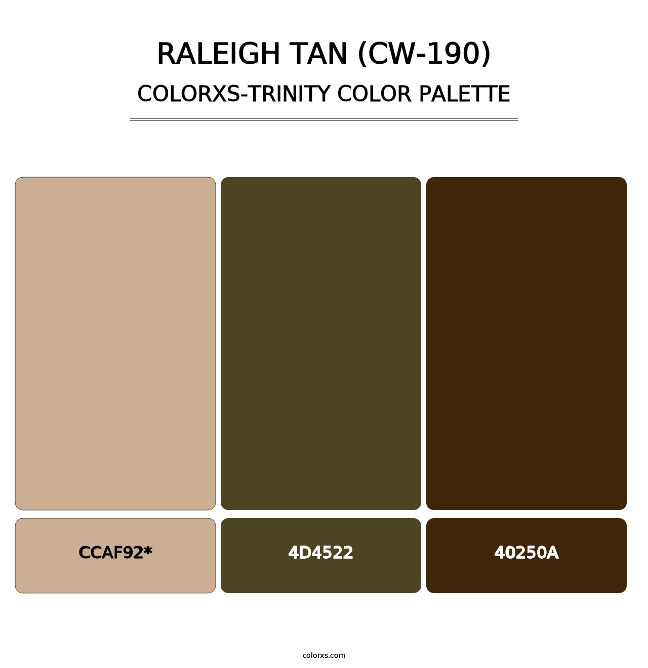 Raleigh Tan (CW-190) - Colorxs Trinity Palette