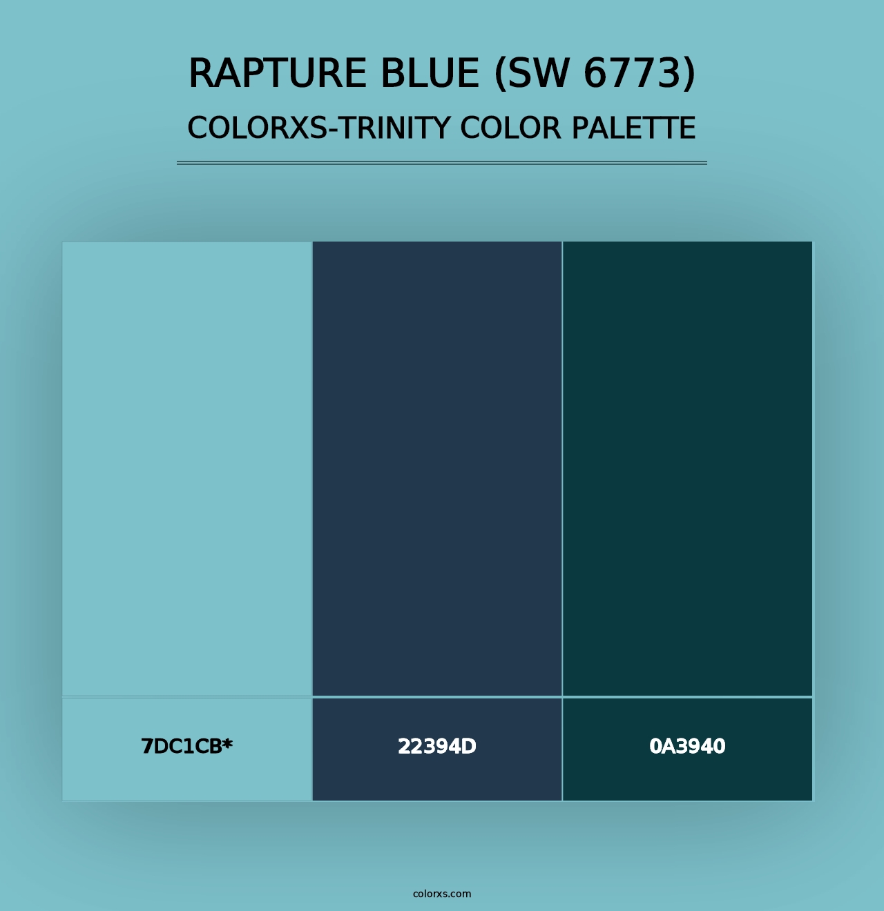 Rapture Blue (SW 6773) - Colorxs Trinity Palette