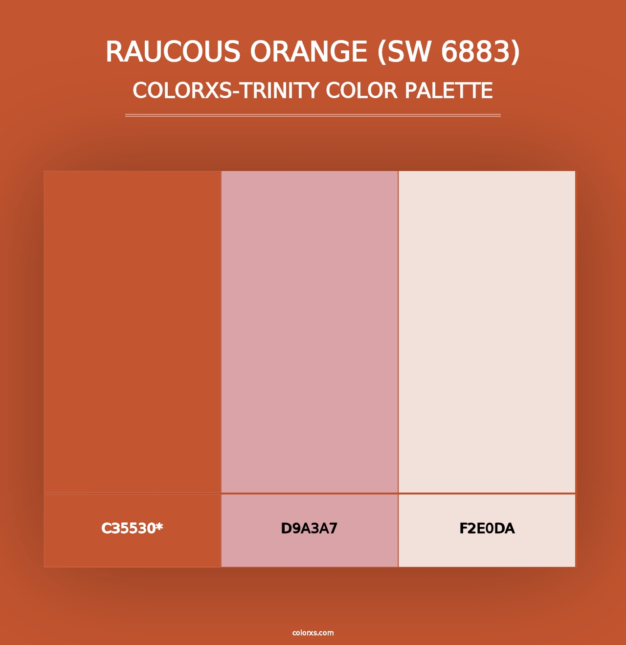 Raucous Orange (SW 6883) - Colorxs Trinity Palette